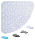 ADOV Corner Shower Mat – 54x54cm Non-Slip Anti-Mould Quadrant Bath Mat