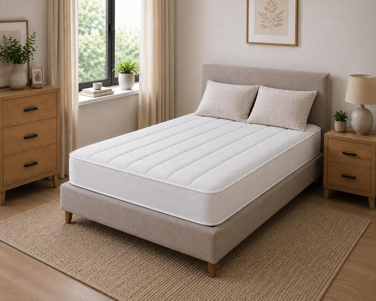 Starlight Beds White Tile King Size Mattress 150x200x18cm - image 2