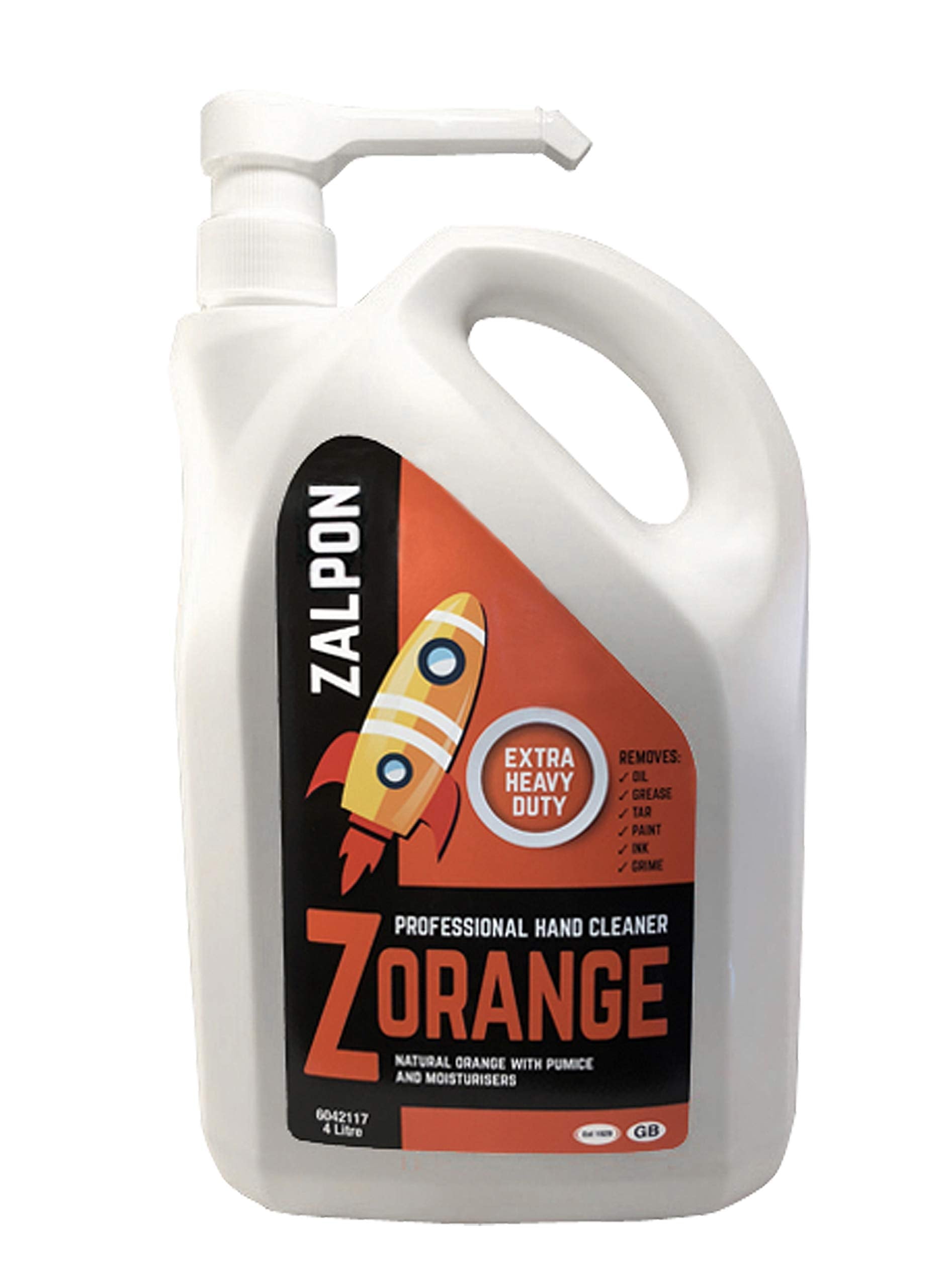 Rozalex Zalpon Zorange Heavy-Duty Hand Cleaner with Pumice - 4 Litre