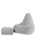 icon Dalton Large Cord Bean Bag & Footstool with Filling Included, Grey