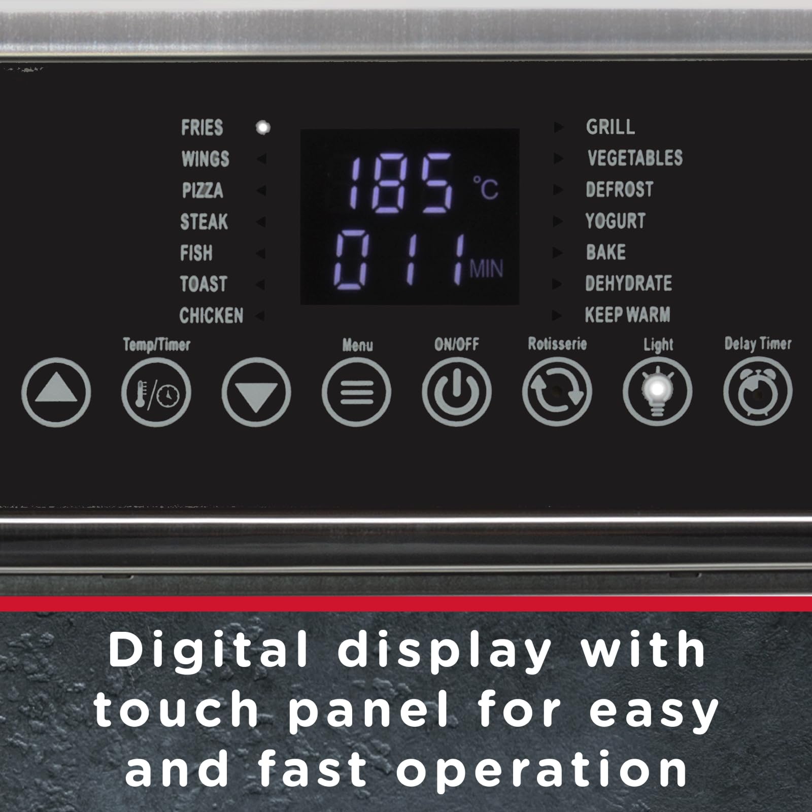 Sensio Home 15L Air Fryer Oven – 1600W Digital Dehydrator with Rotisserie