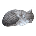 Vivid Arts Real Life Sleeping Tabby Cat - Resin Garden Ornament