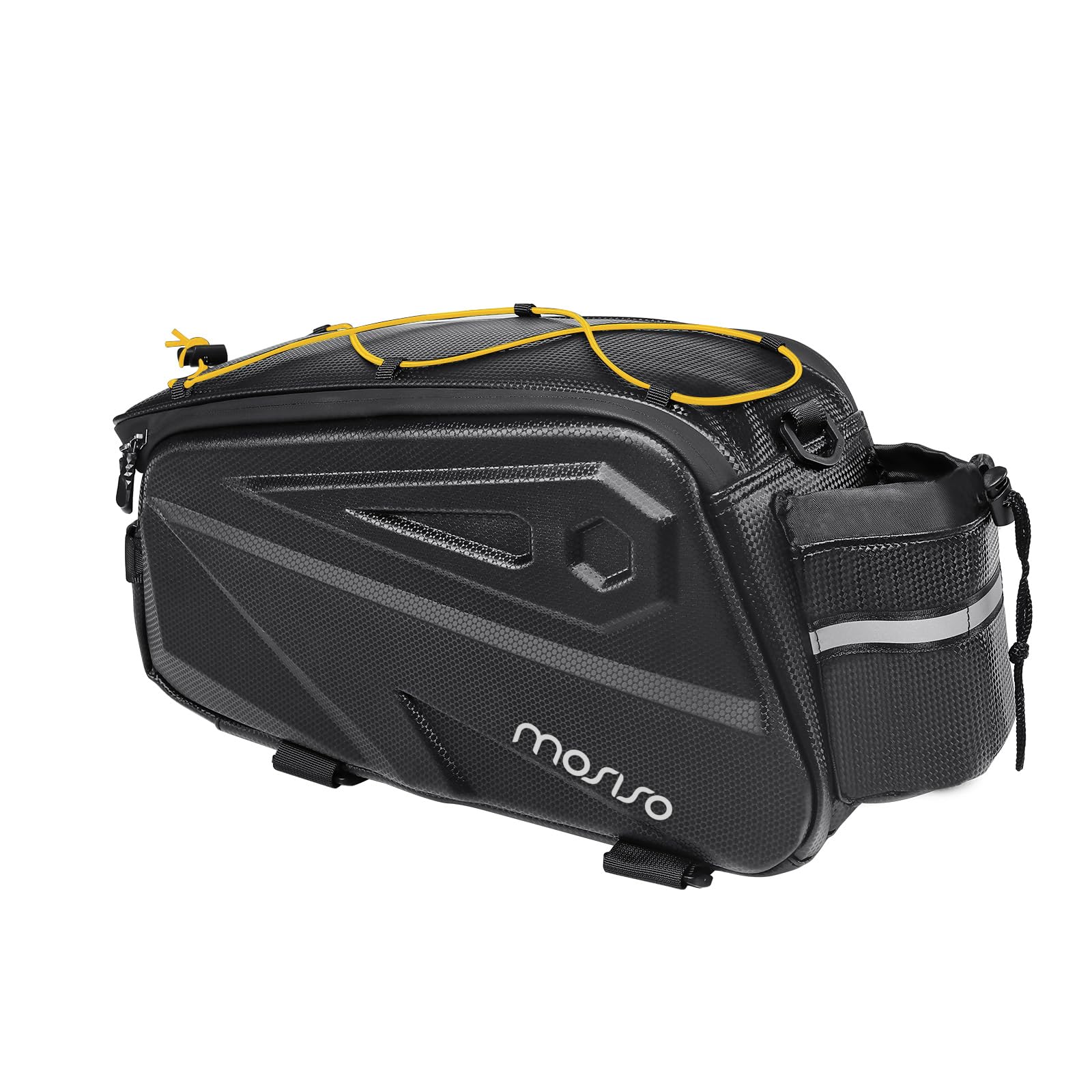 MOSISO 14L Waterproof Bike Rack Bag – EVA Rear Seat Trunk Pannier, Black