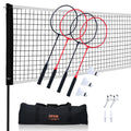 VEVOR Portable Badminton Net Set | 20ft Outdoor Set with 4 Rackets & Bag