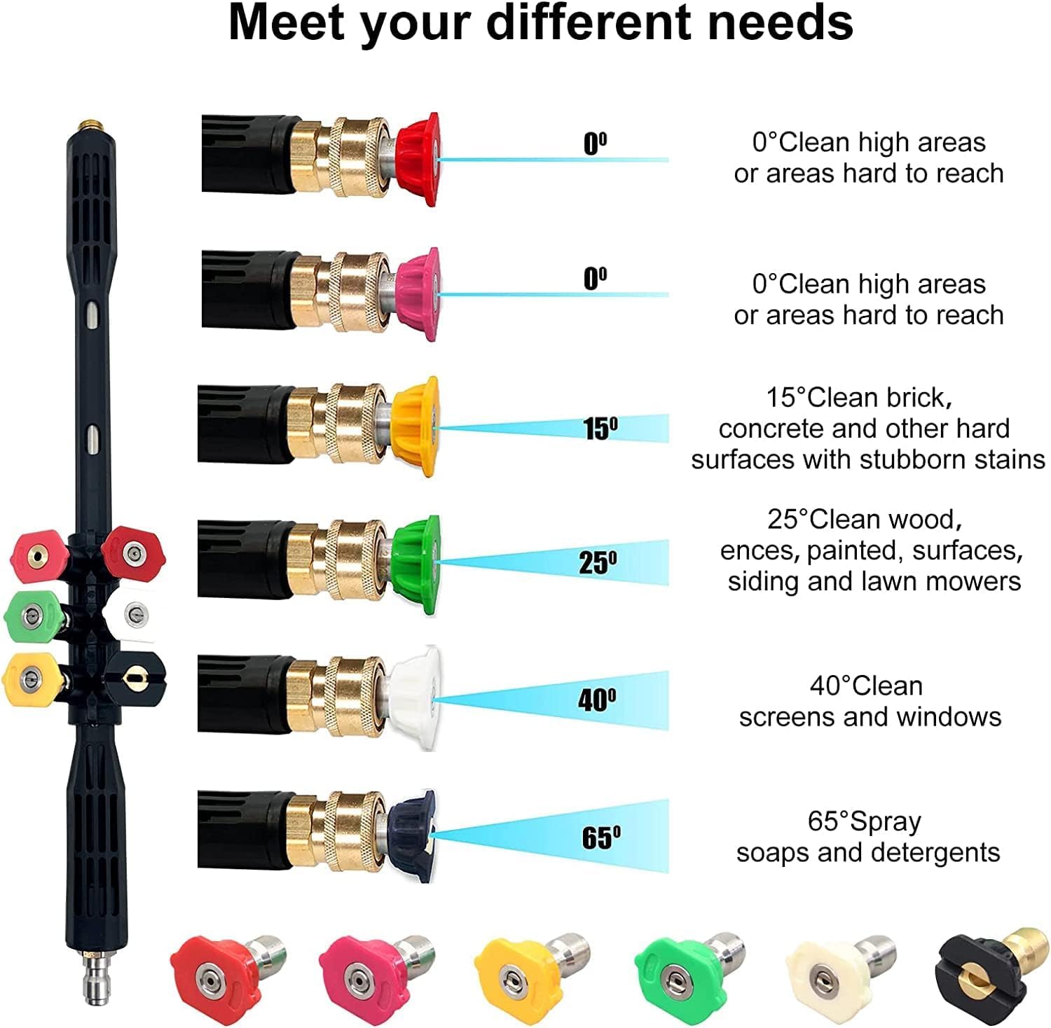 Jolof Store Pressure Washer Extension Wand - 9 Pack Gutter Cleaning Tools