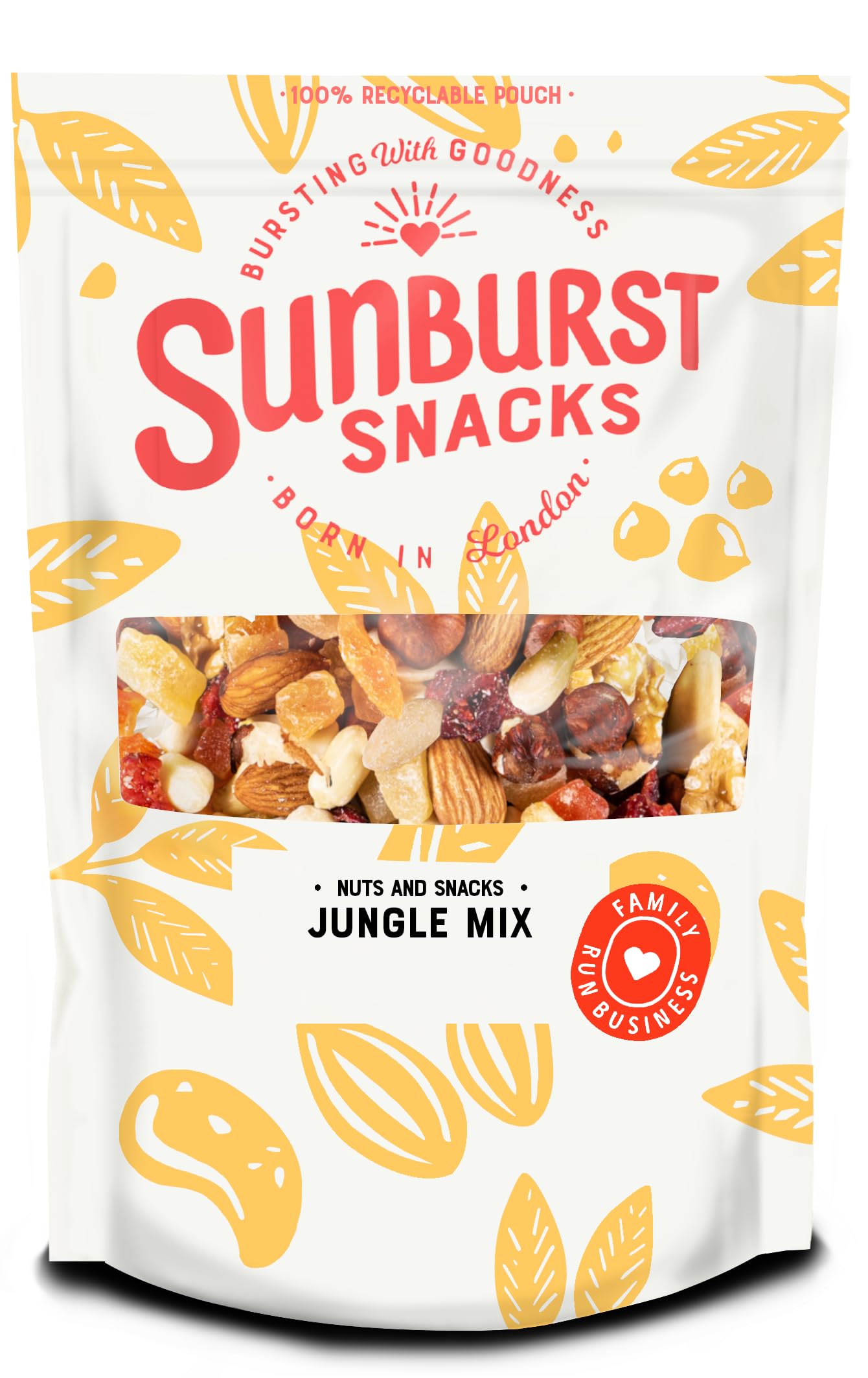 Sunburst Snacks Raw Jungle Trail Mix | Unsalted Nuts & Dried Fruit 1kg