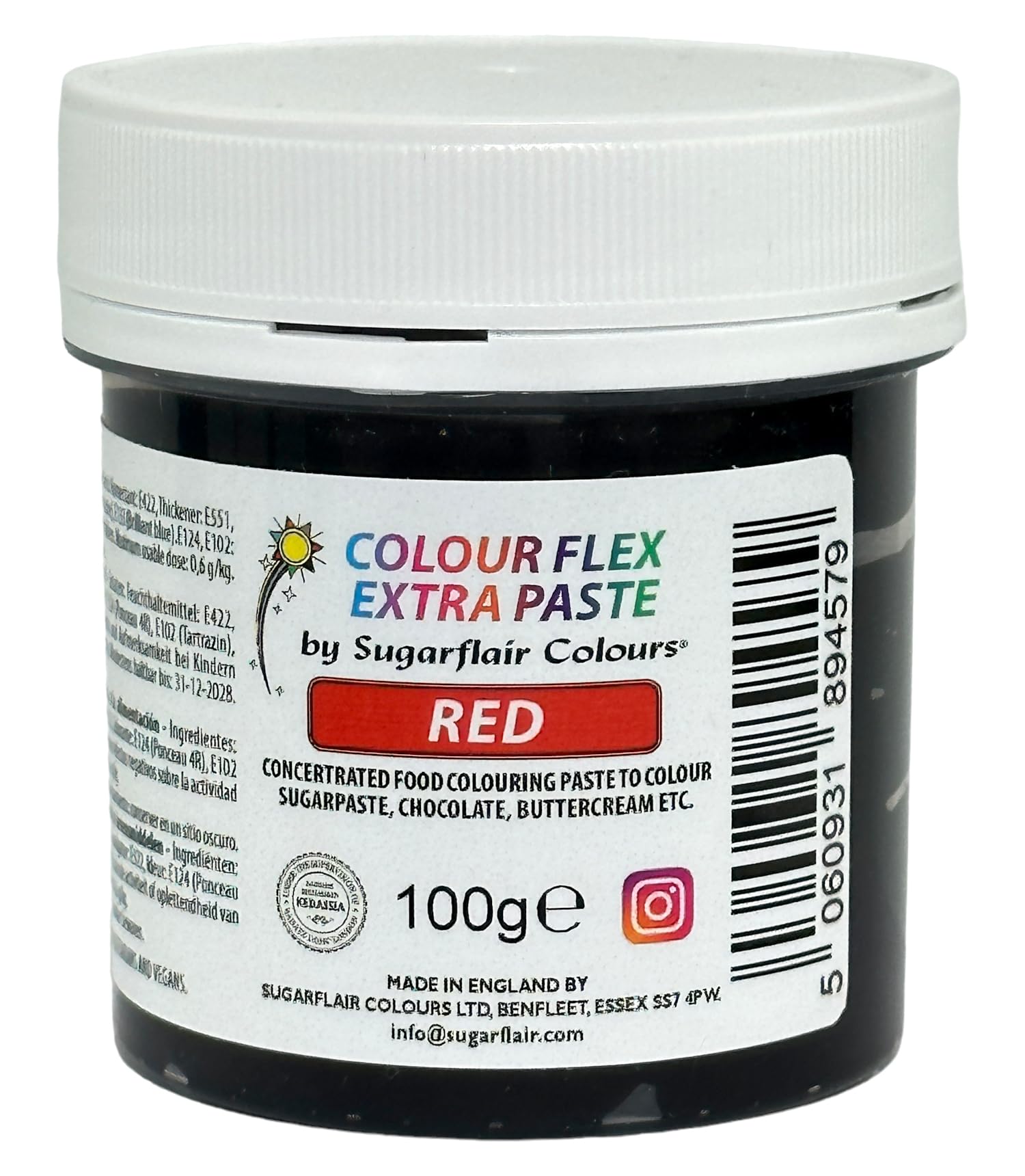 Colour Flex Red Food Colouring Paste - Extra Concentrated 100g