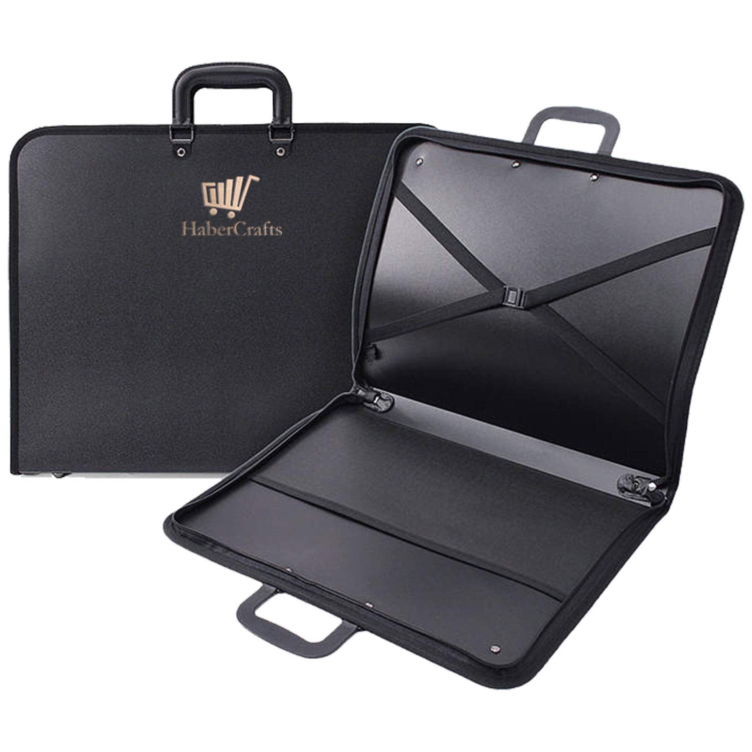Habercrafts A2 Art Portfolio Case | Water Resistant Vinyl Artist Folder