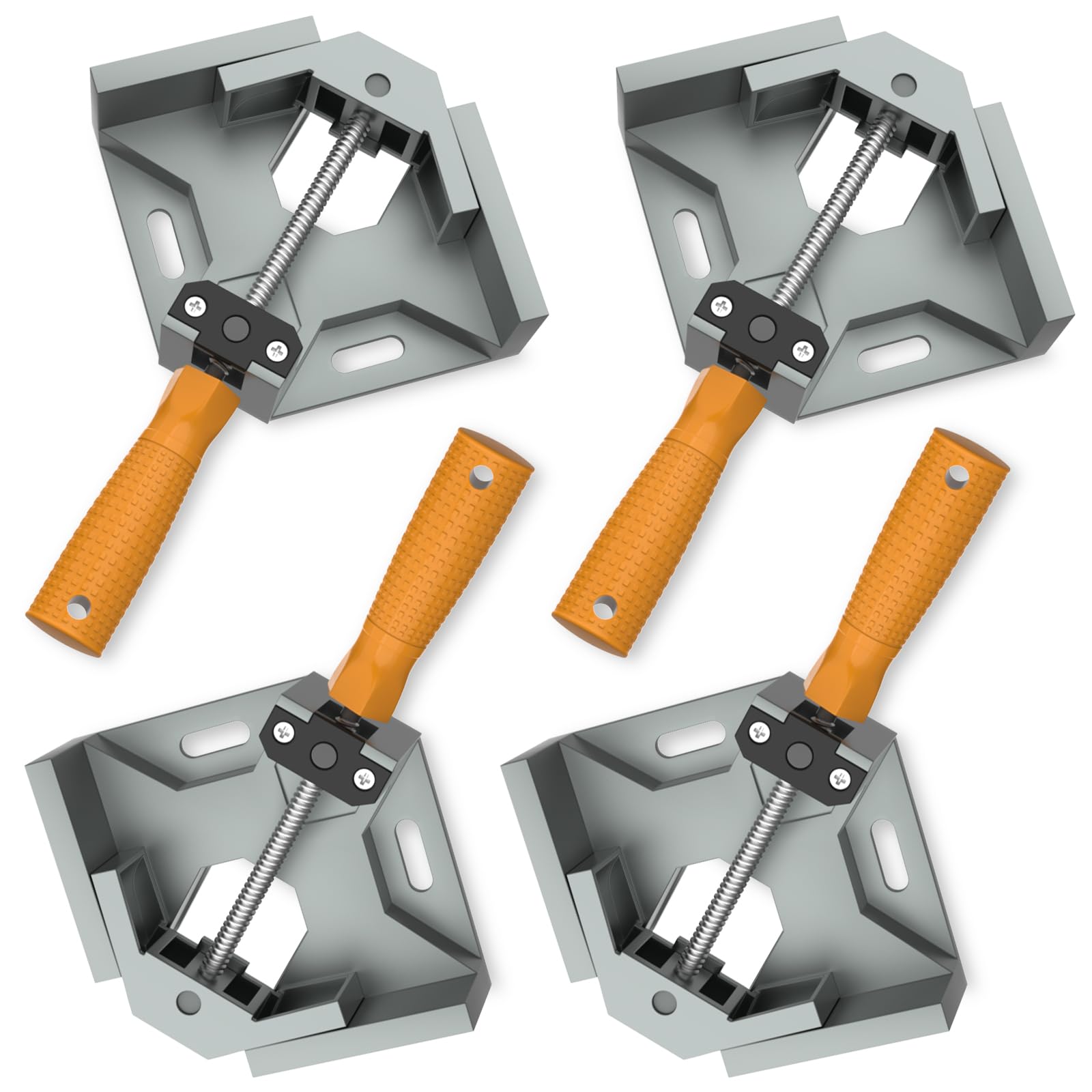 Housolution 90° Right Angle Clamp - 4-Pack Aluminum Woodworking Vise