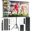OWill 100 Inch Portable Projector Screen with Tripod | 16:9 HD Display