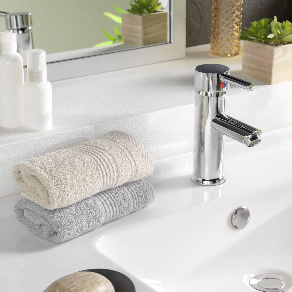 Douceur d'Intérieur, Tendresse Linen Guest Towel 30 x 50 cm Plain Terry Cloth