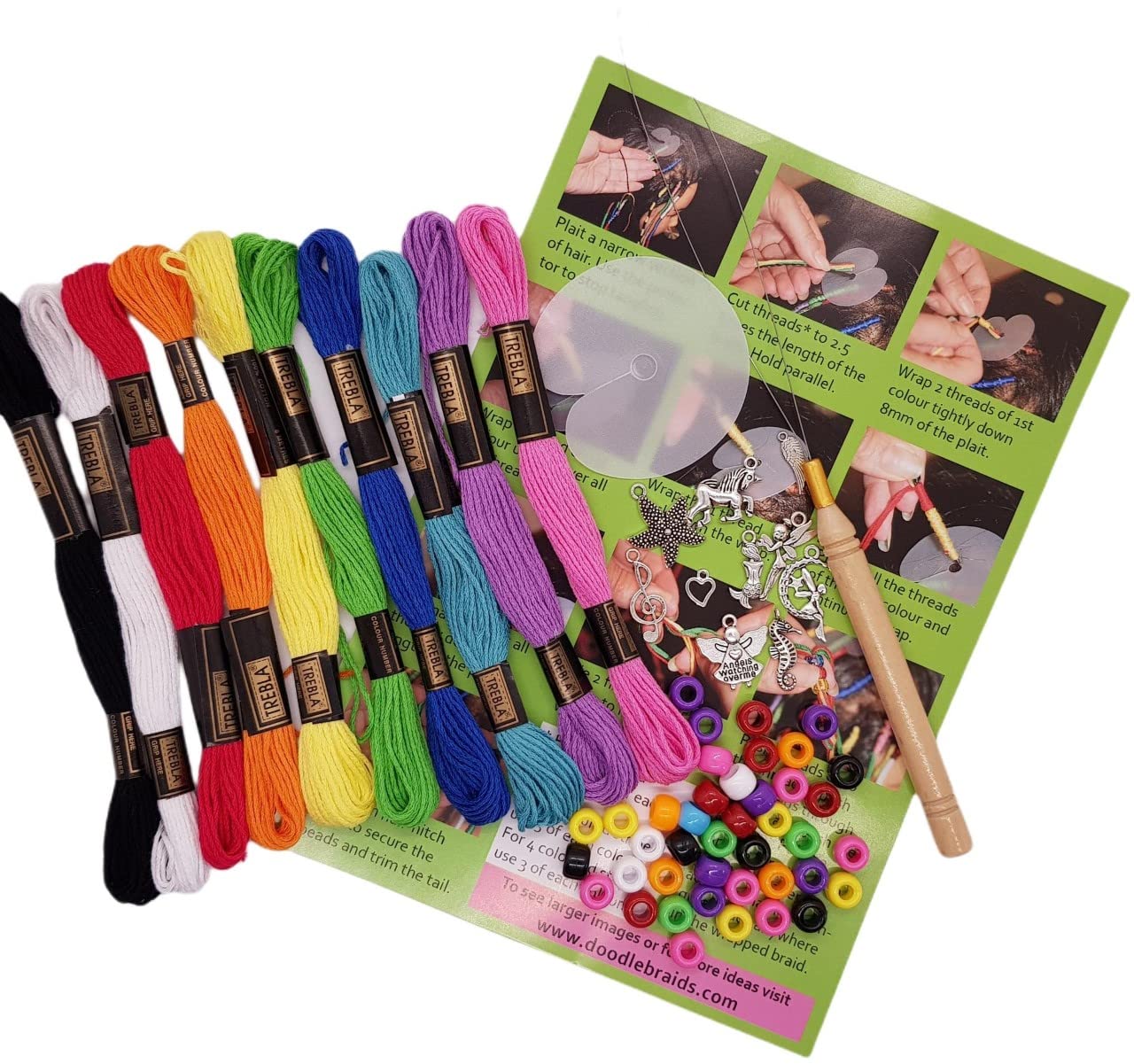 DIY Hair Braid Wrapping Kit – 10 Color Festival Hair Wraps