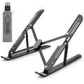 MECHEER Laptop Stand for Desk Adjustable, Folding Tablet Stand Aluminum Laptops Holder, Portable Laptop Riser for Desk - image 1