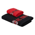 AC Milan Official Cotton Towel Set of 2 - Red/Black Logo, 50x100 cm