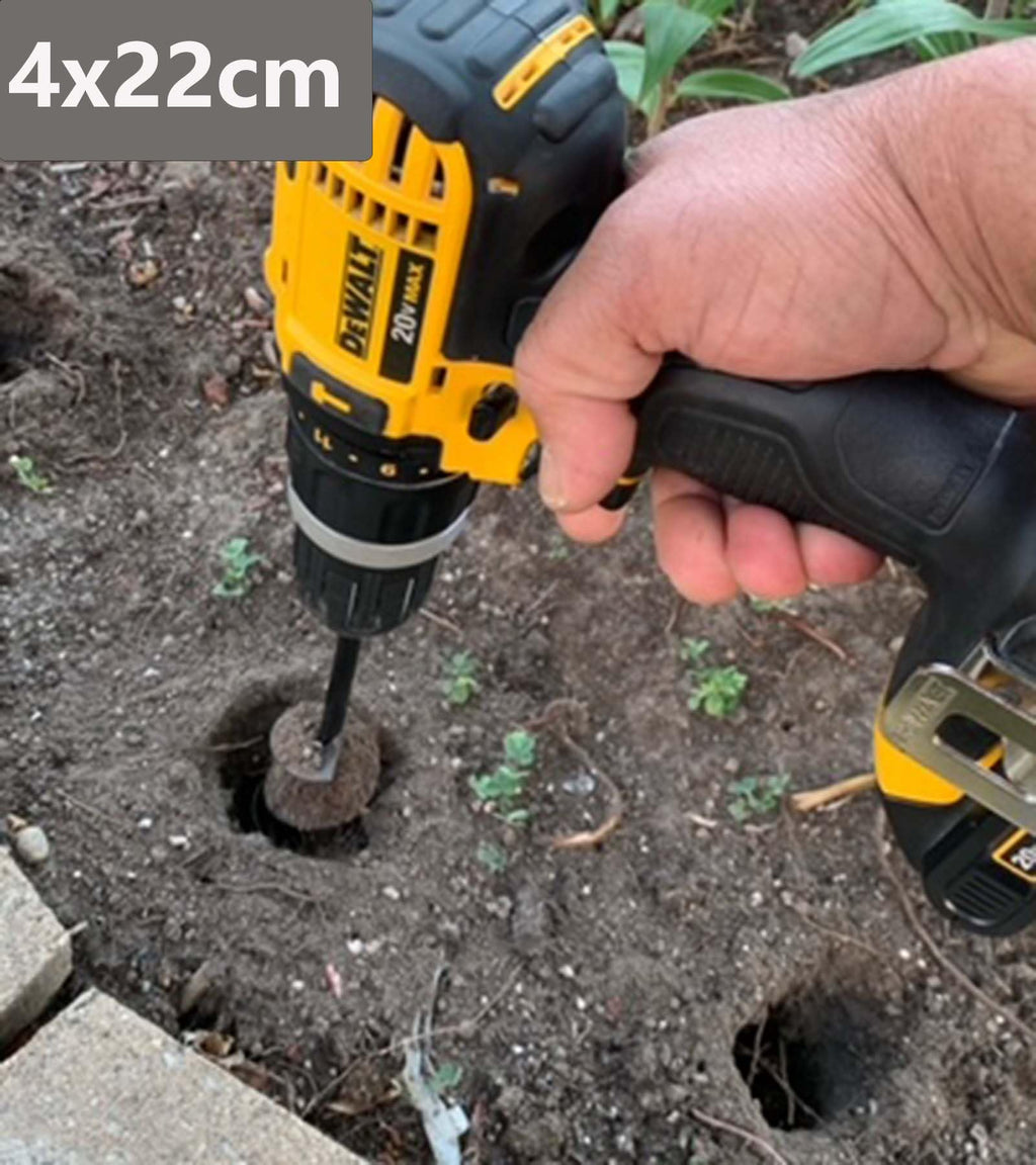SYITCUN 5-Piece Garden Auger Spiral Drill Bit Set for Planting – Heavy Duty