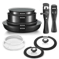 Bezia 10-Piece Ceramic Nonstick Cookware Set with Detachable Handles