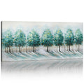 FajerminArt Green Trees Landscape Canvas Wall Art | Large 120x50cm