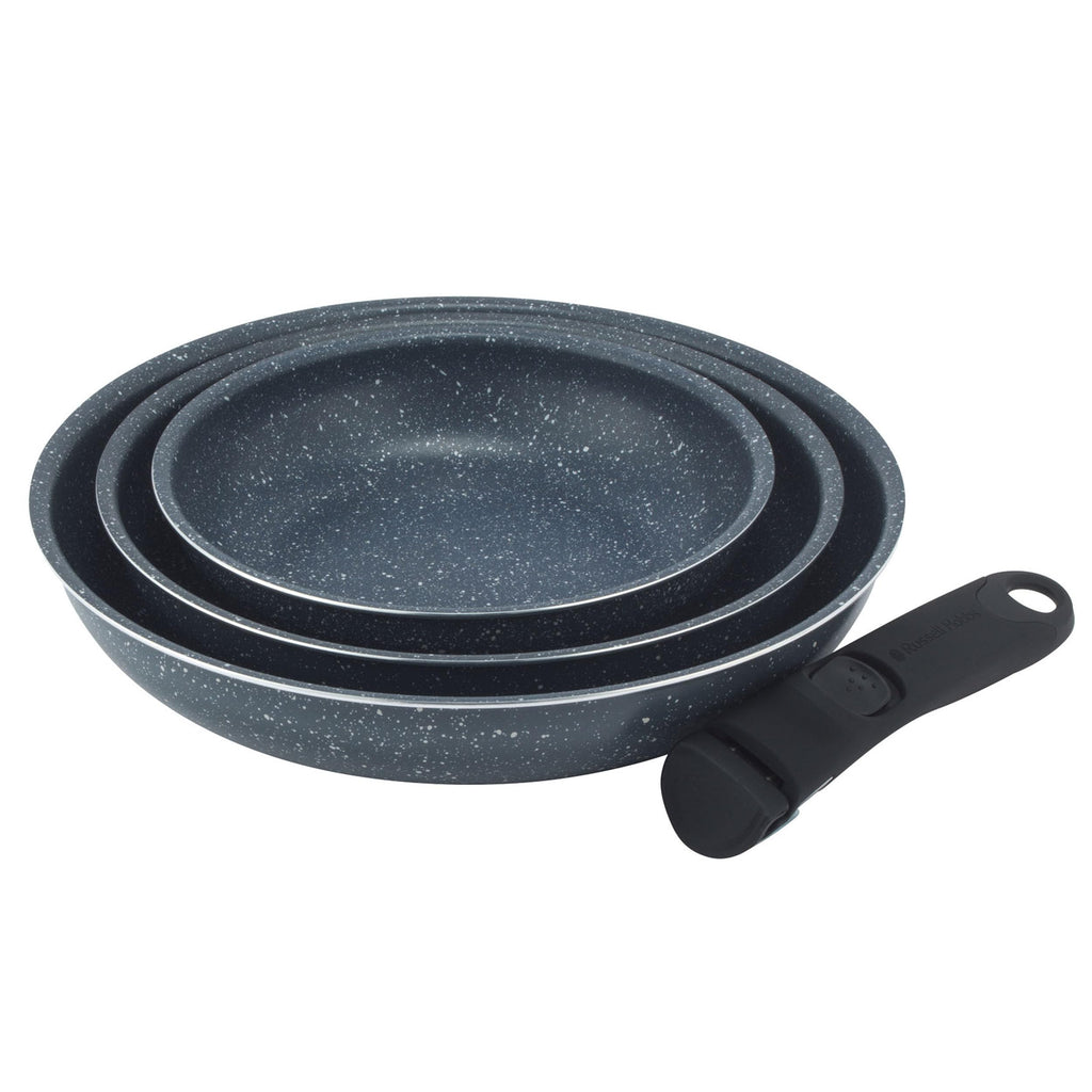 Russell Hobbs Nightfall Stone Non-Stick Frying Pan Set with Detachable Handle