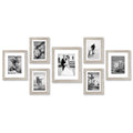 Americanflat 7 Piece Gallery Wall Frame Set | Driftwood Woodgrain Collage