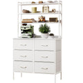 Mintnook 6-Drawer Fabric Dresser | 3-Tier Wooden Storage Chest & Table