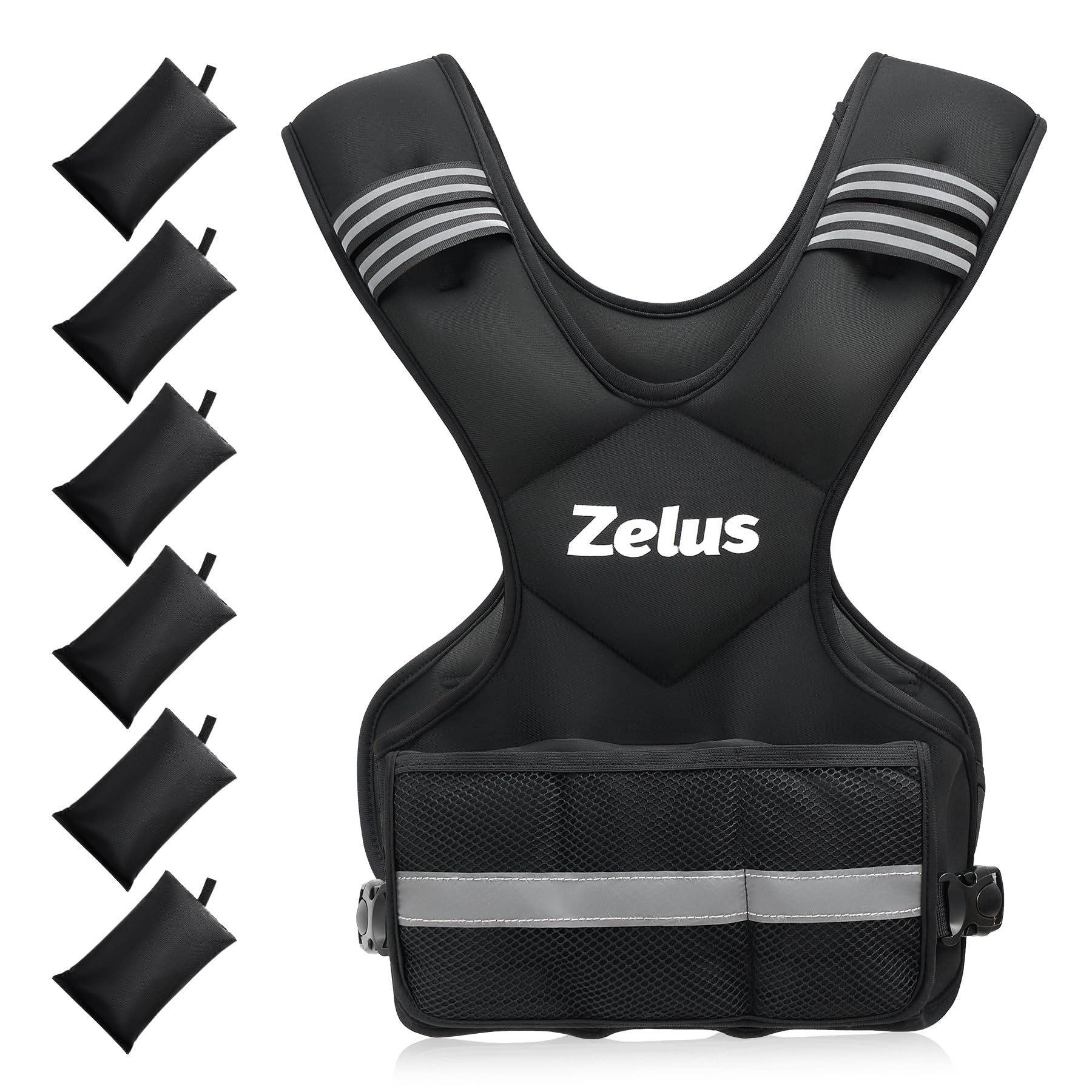 ZELUS Adjustable Weighted Vest | 9-14.5kg Neoprene Weight Vest for Cardio