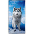 YISUMEI Husky Sled Dog Microfibre Beach Towel | Extra Large Quick Dry