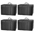 4 Pack 140L Extra Large Heavy Duty Moving Bags – Thicker Waterproof Storage Bags with Zips for Moving, Travelling, Camping, University