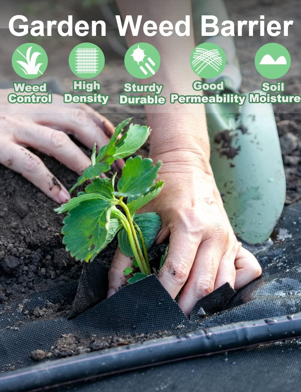 Heavy Duty Weed Control Membrane - 6.6ft x 82ft Landscape Fabric