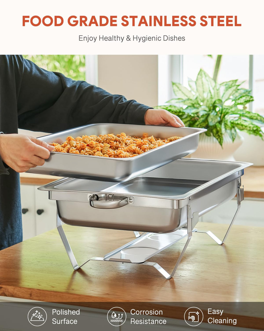 Wilprep 9L Chafing Dish Buffet Set | 2 Pack Stainless Steel Food Warmers