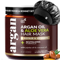 Artnaturals Argan Oil Hair Mask & Satin Bonnet Set – Deep Repair Treatment