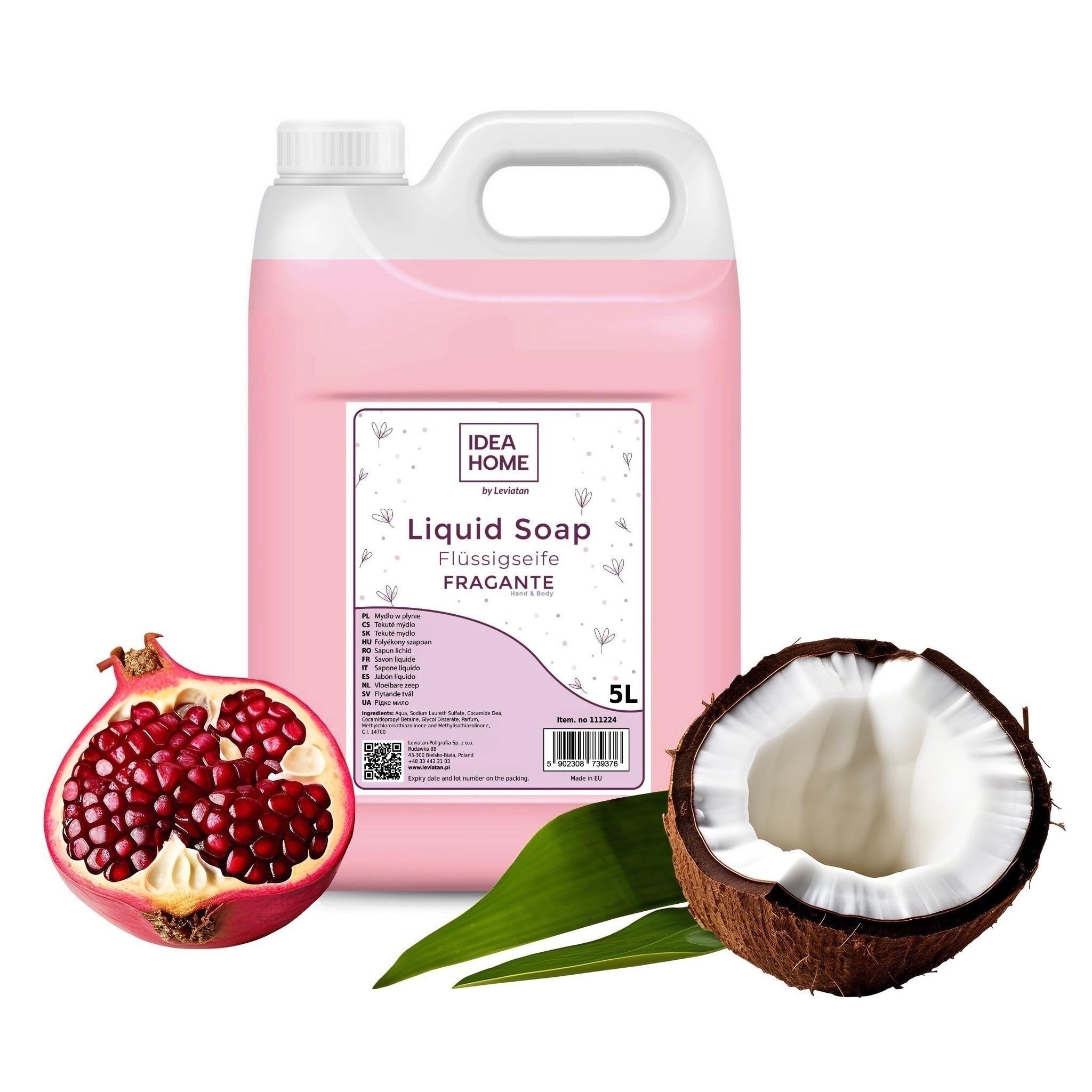 IDEA HOME Liquid Hand Soap 5L Refill – Pomegranate & Coconut Milk