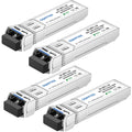 QSFPTEK 10G-LR SFP+ Transceiver Module - 10km 1310nm LC (4-Pack)