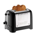 Dualit 2 Slice Lite Toaster | Polished with Black Trim | 36mm Wide Slots
