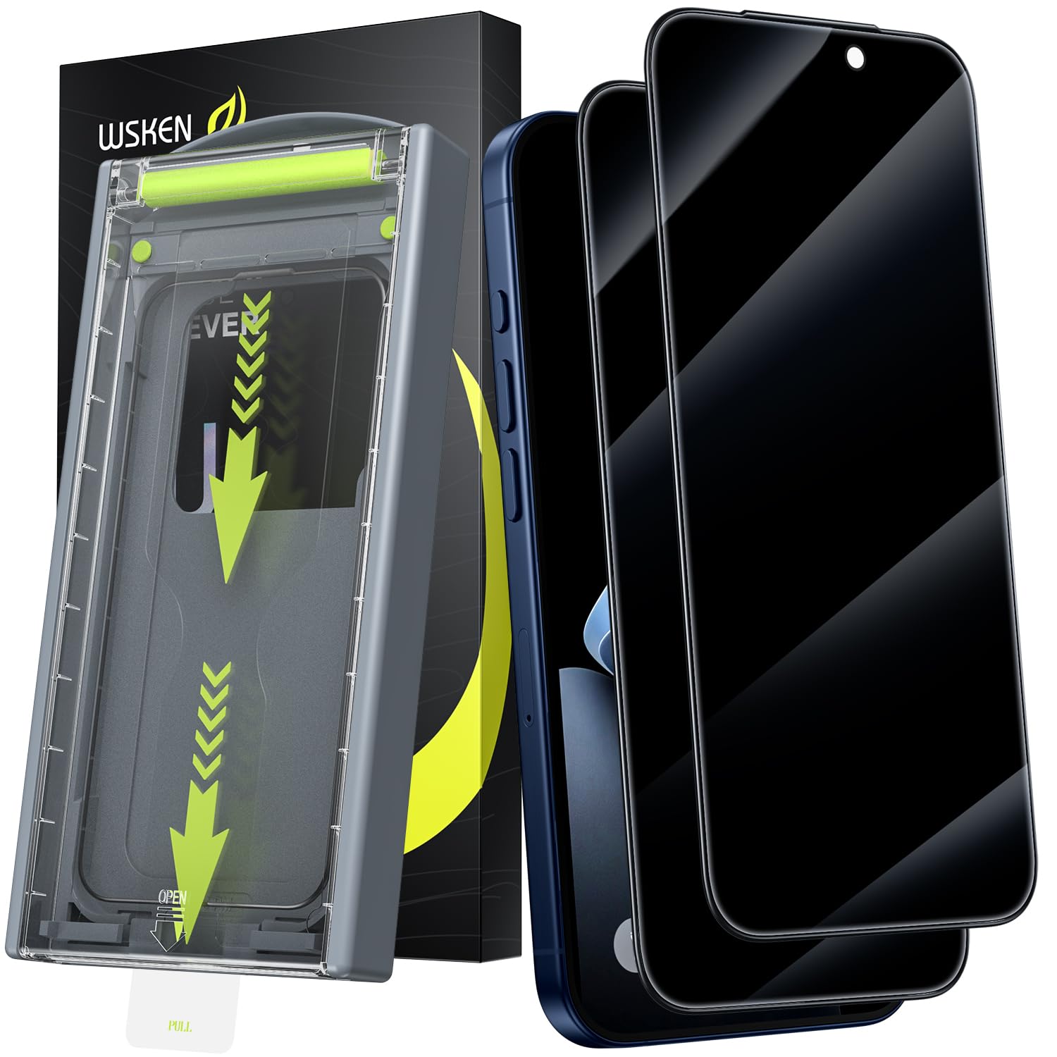WSKEN iPhone 17 Pro Max Privacy Screen Protector | 9H Tempered Glass