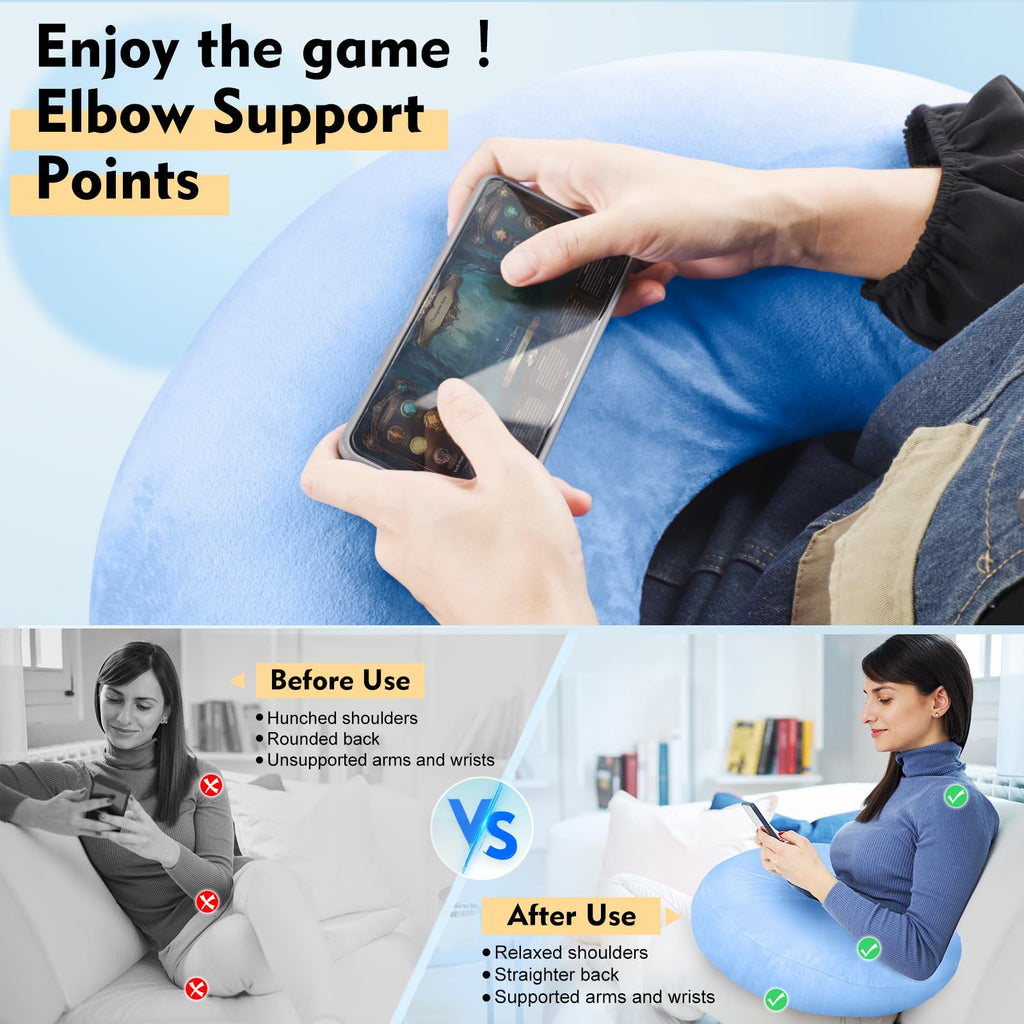 Jolof Store Reading Gaming Pillow – Ergonomic Arm Support Lap Desk