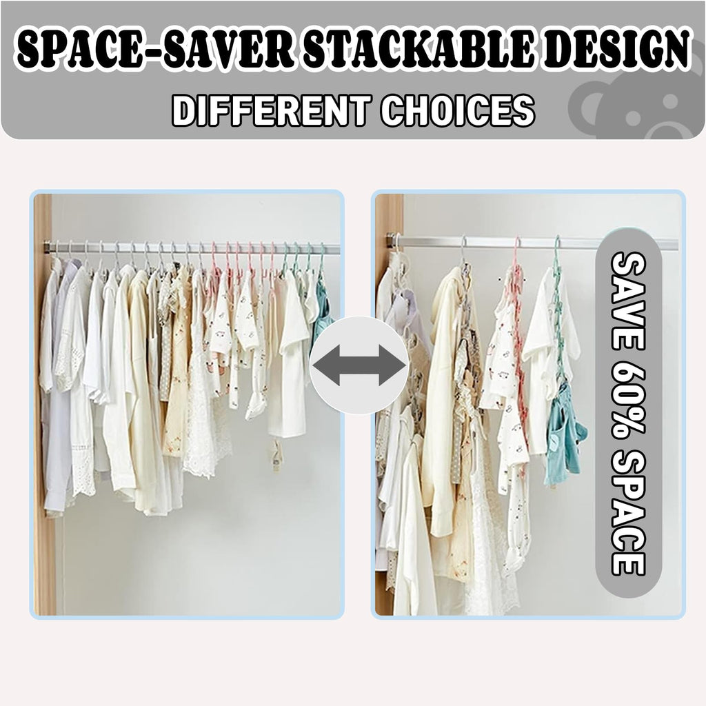 Baby Clothes Hangers 20 Pack, Plastic KidsHangers Space Saving for Closet - image 5