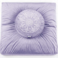 Hihealer Velvet Meditation Cushion and Zabuton Mat Set - Purple
