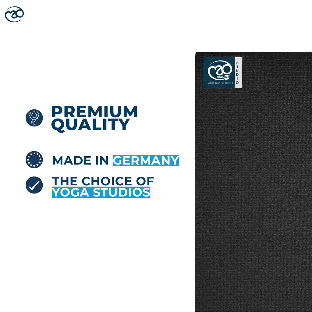 Yoga-Mad Studio Yoga Mat - Extra Long 220cm High Density Non-Slip Mat