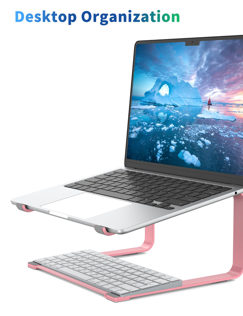 SOUNDANCE Laptop Stand for Desk, Metal Computer Riser, Heavy Stable PC Holder, Ergonomic Laptops Elevator for 12 to 17.3 Inches Notebook Computer - image 3
