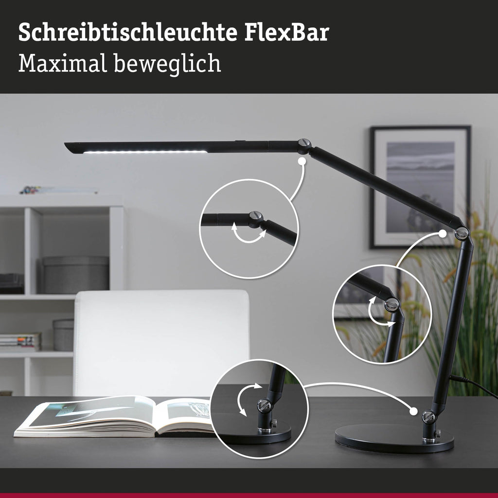 Paulmann FlexBar LED Desk Lamp – Dimmable Tunable White Task Light