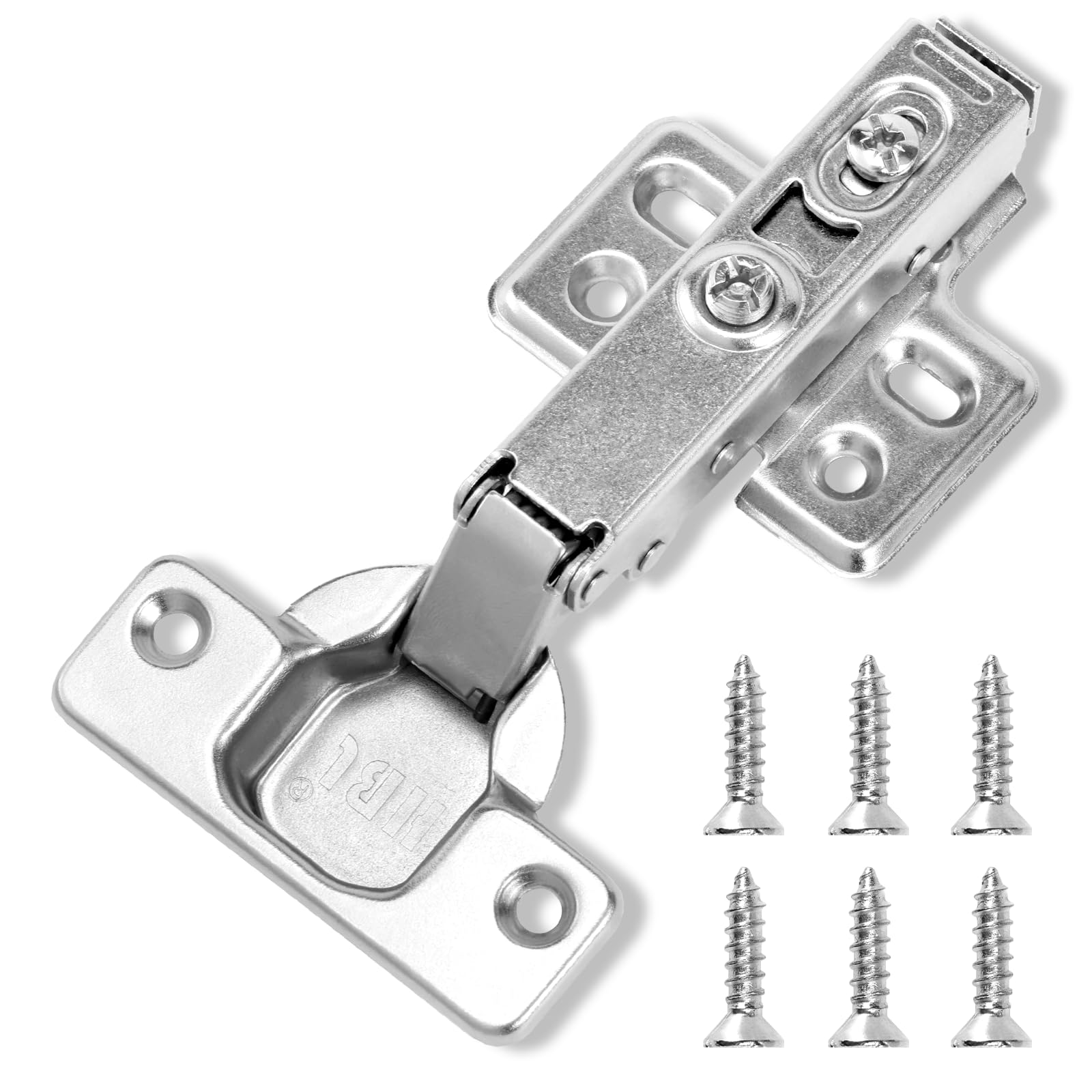 HBL Soft Close Kitchen Cupboard Hinges – 35mm Full Overlay, 10 Pack