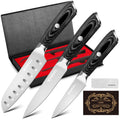 MOSFiATA 3-Piece Kitchen Knife Set | German Stainless Steel Chef Knives