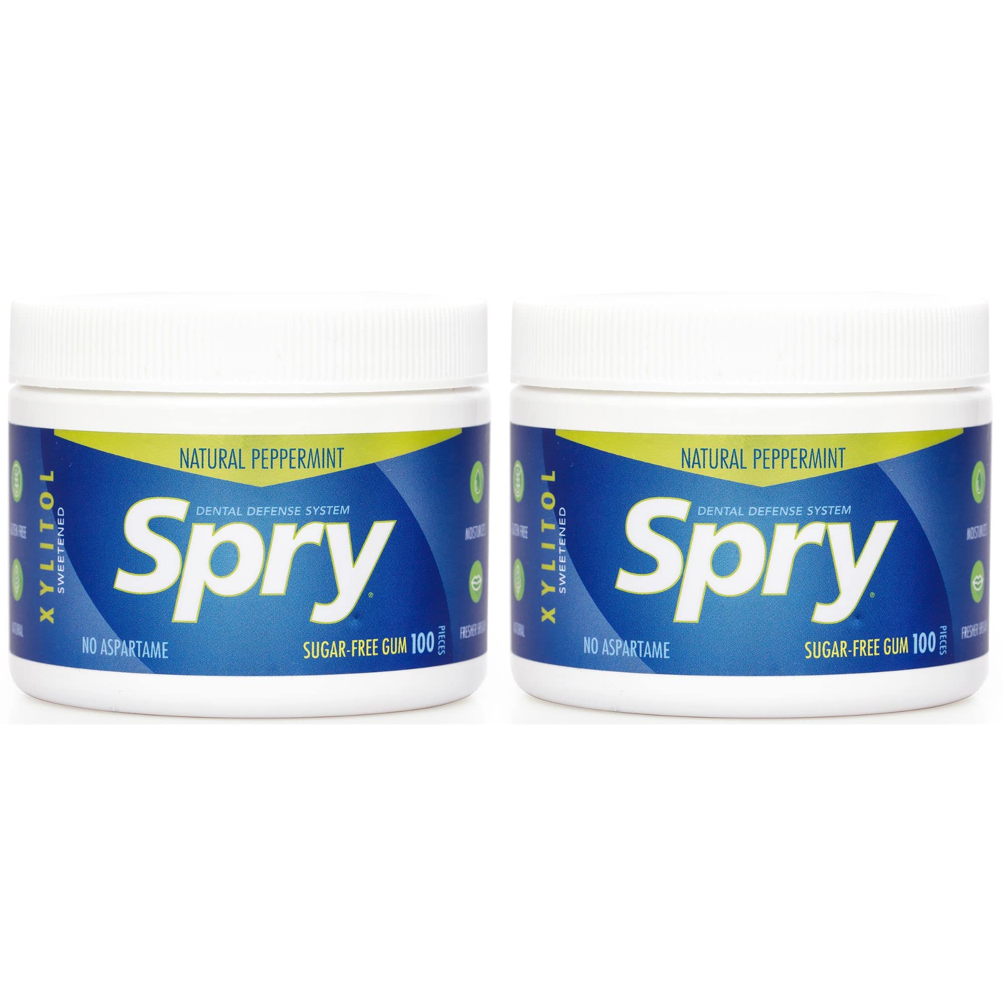 Spry Peppermint Xylitol Chewing Gum – Sugar-Free Dental Care (200 Count)