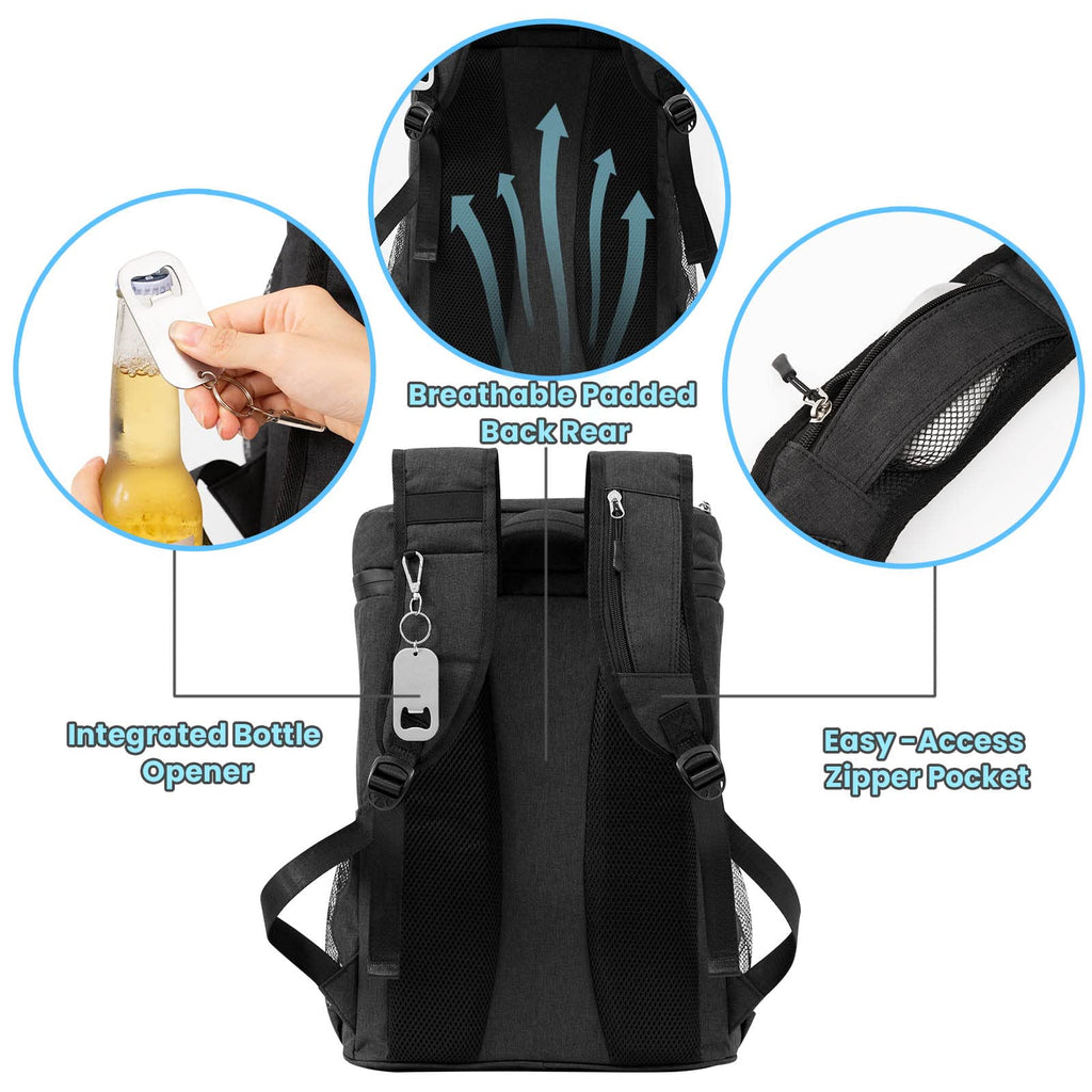 PENGDA 30L Insulated Cooler Backpack – 39 Can Leakproof Waterproof Bag