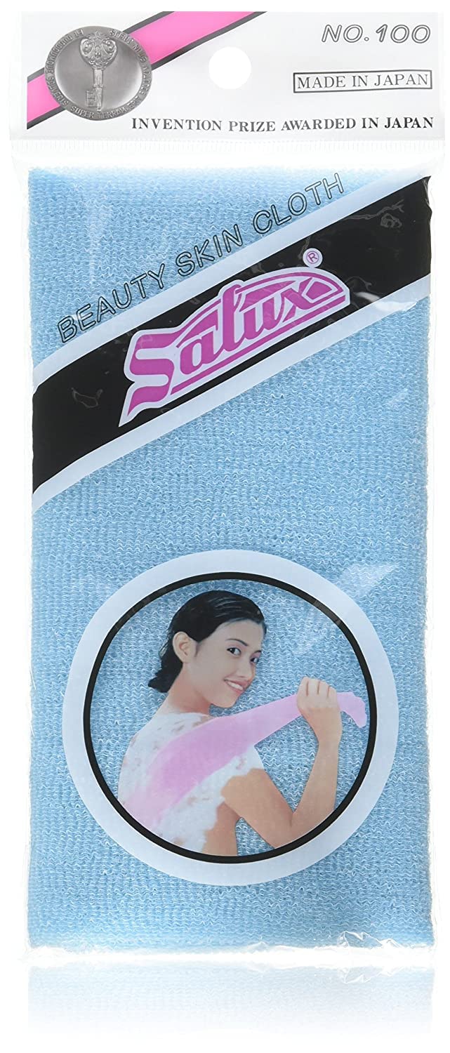 Salux Japanese Nylon Exfoliating Bath Washcloth - Blue (3 Pack)