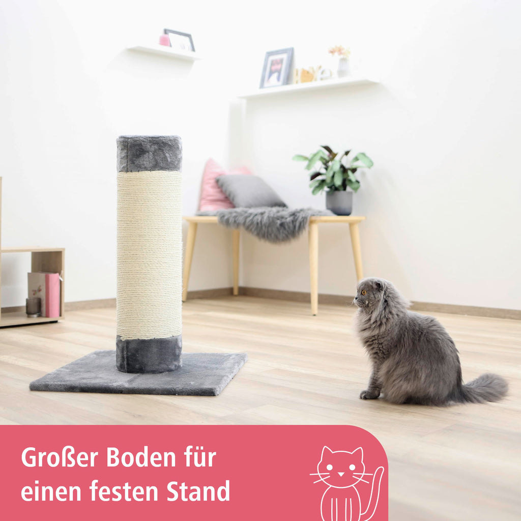 Kerbl Opal Ultra Cat Scratching Post – Grey Sisal Tree, 60x60x82 cm