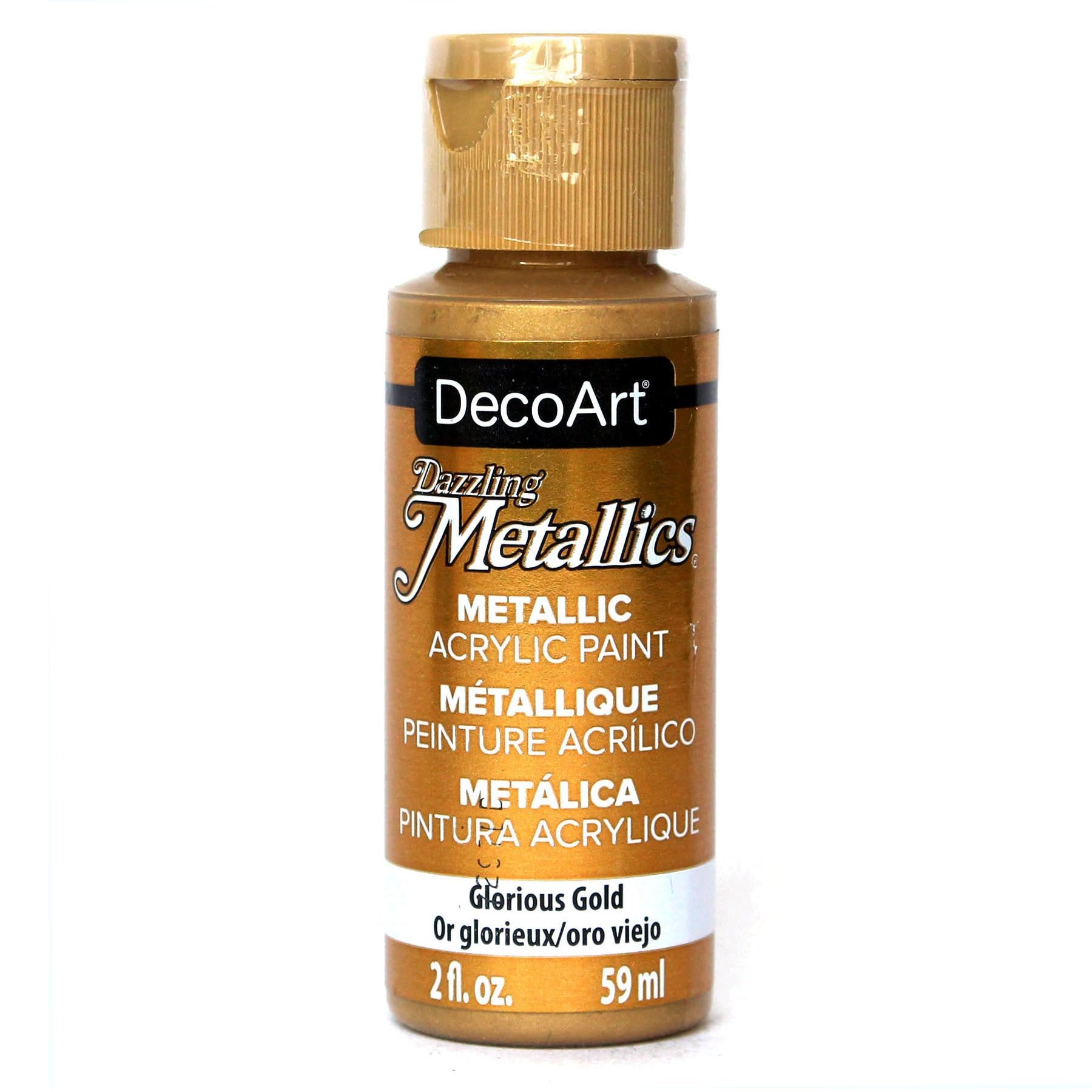Deco Art Americana Metallic Acrylic Paint | Glorious Gold, 59 ml Bottle