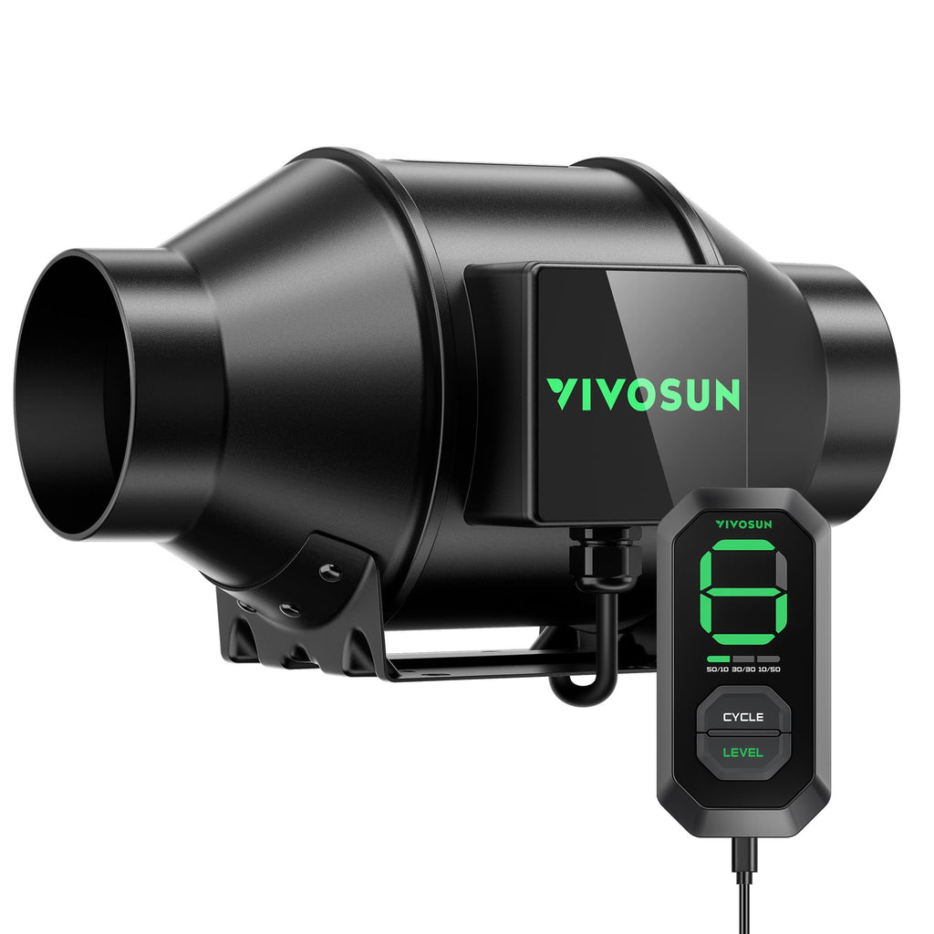 VIVOSUN AeroZesh G4 10,2 cm Inline-Rohrventilator | 195 CFM EC-Ventilator