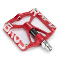 ROCKBROS MTB Bicycle Pedals - 9/16 Aluminum Alloy Non-Slip - Red