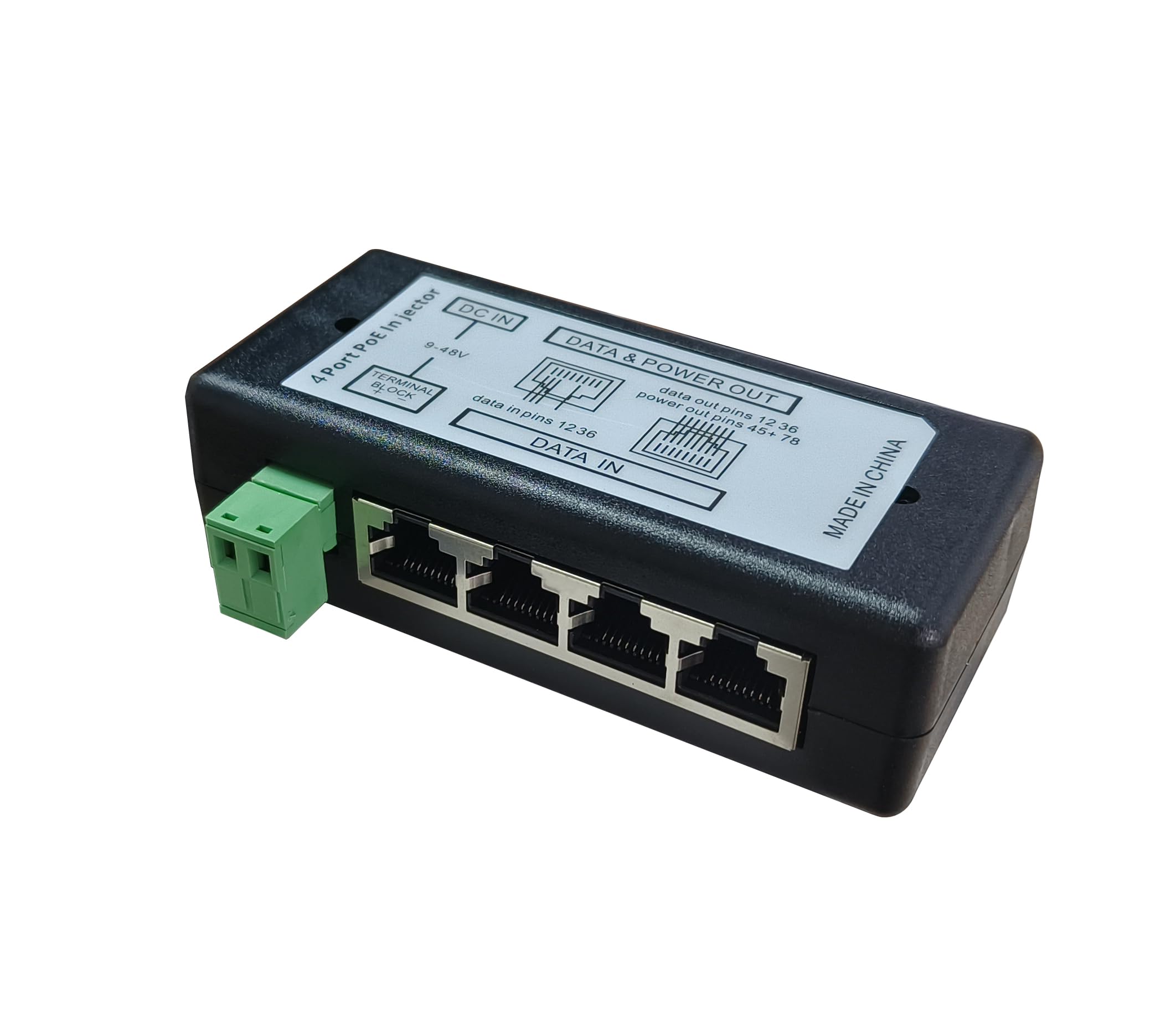 YAODHAOD POE Injector – 10/100Mbps Power Over Ethernet Adapter, 100m